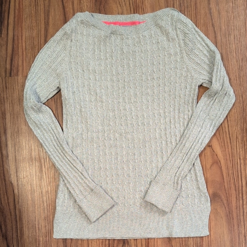 Gray Cable Knit Sweater